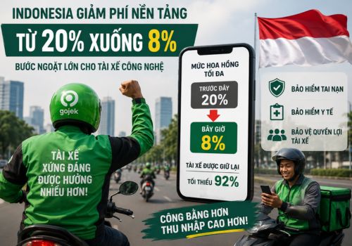 Tài xế giao hàng tại Indonesia sẽ được tăng thu nhập.